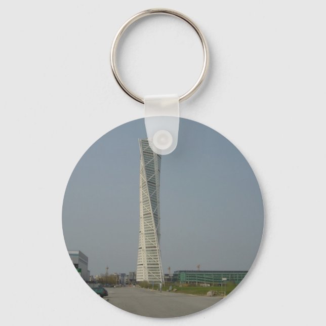 Turning Torso Building - Malmö Sweden Key Ring (Front)