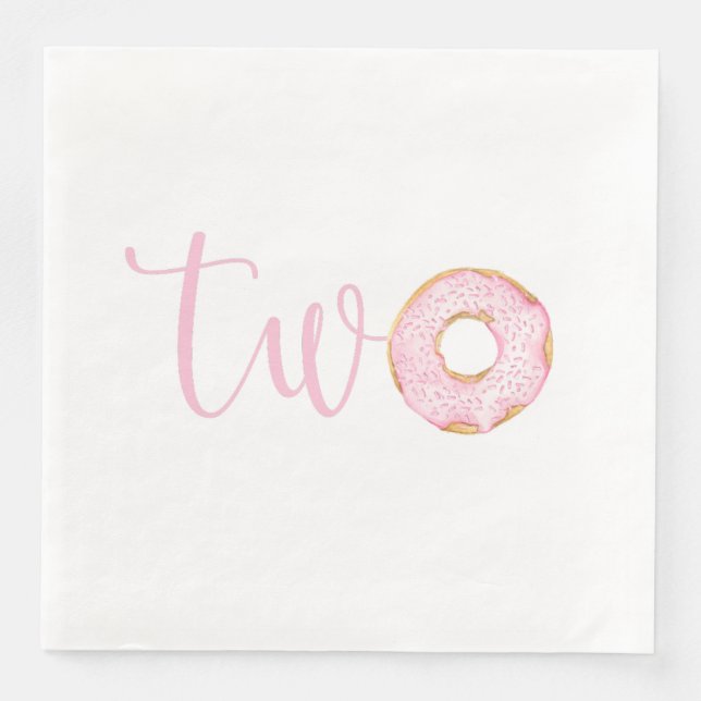 Turning Two Doughnut Napkin (Front)