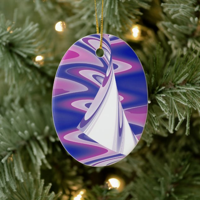 Turning waves ceramic tree decoration (Tree)