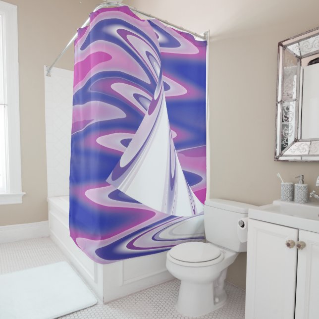 Turning waves shower curtain (In Situ)