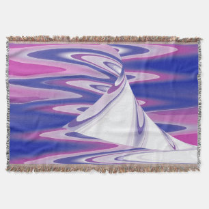 Turning waves throw blanket