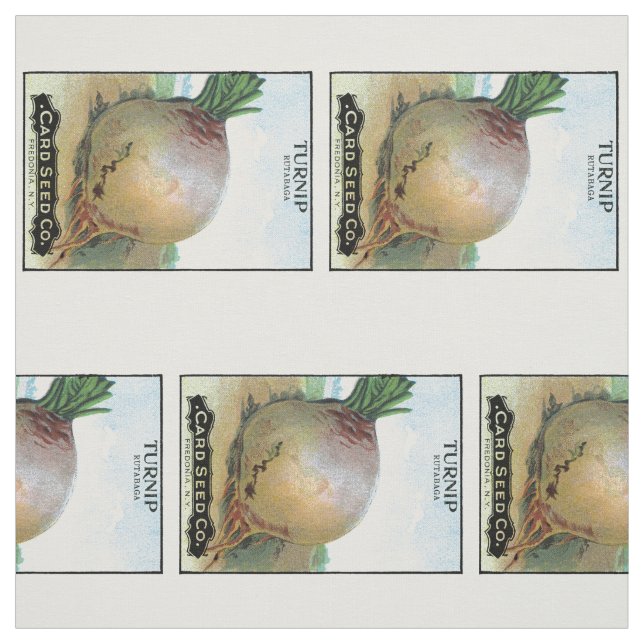 Turnip Seed Packet Label Fabric (Swatch)
