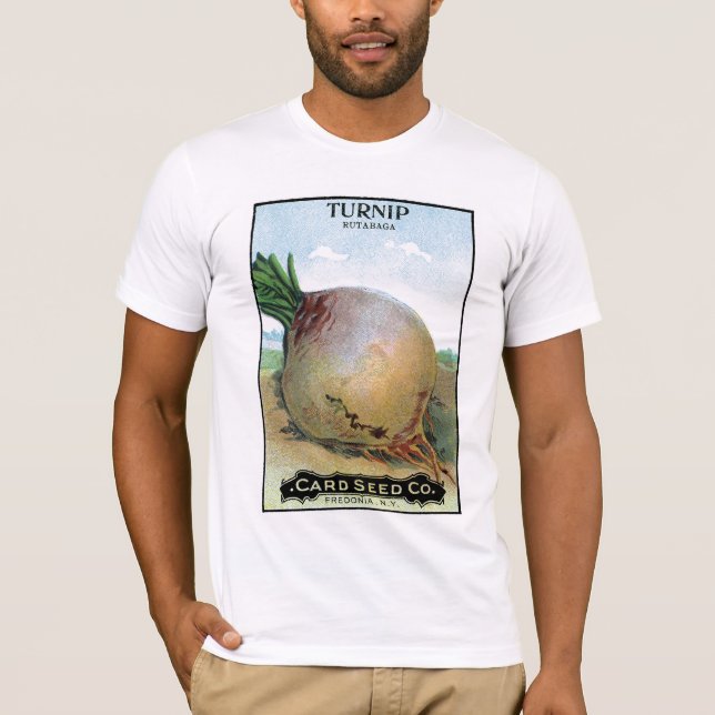 Turnip Seed Packet Label T-Shirt (Front)