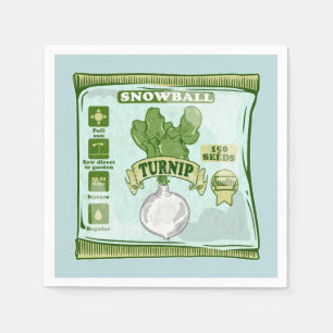 Turnip Seeds Growing Vegetables Napkin