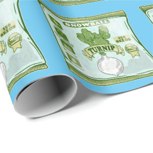 Turnip Seeds Growing Vegetables Wrapping Paper