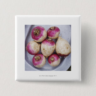 Turnips 15 Cm Square Badge