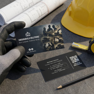 Turnkey Construction Services   Minimalist Black Business Card