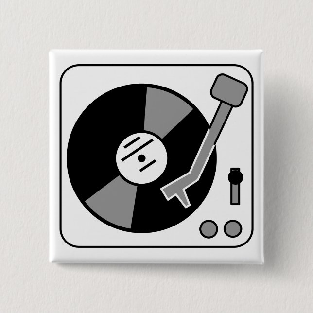 Turntable 15 Cm Square Badge (Front)