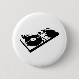 Turntable 6 Cm Round Badge