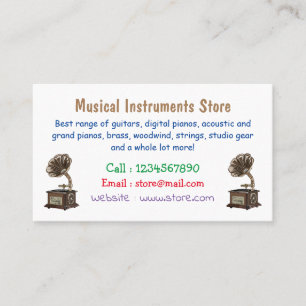 Turntable cartoon illustration business card