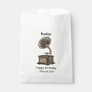 Turntable cartoon illustration favour bags