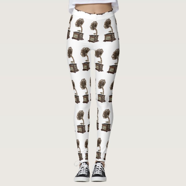 Turntable cartoon illustration  leggings (Front)