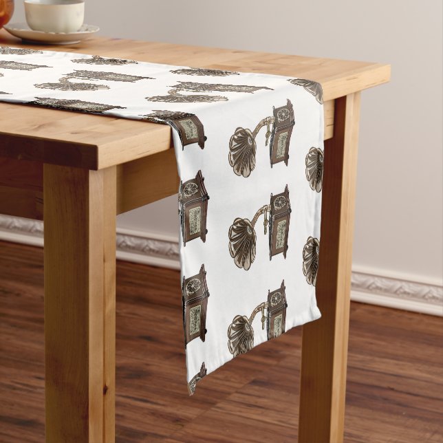 Turntable cartoon illustration  short table runner (In Situ)