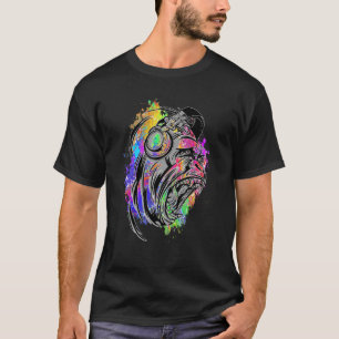 Turntable DJ Gorilla Splash Monkey Beatmaker House T-Shirt