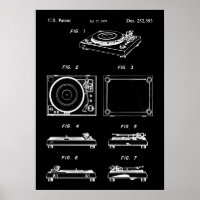 Turntable Record Player Poster Patent