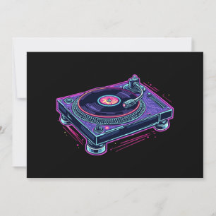 Turntable Vintage Audio LP Vinyl Record Player Invitation