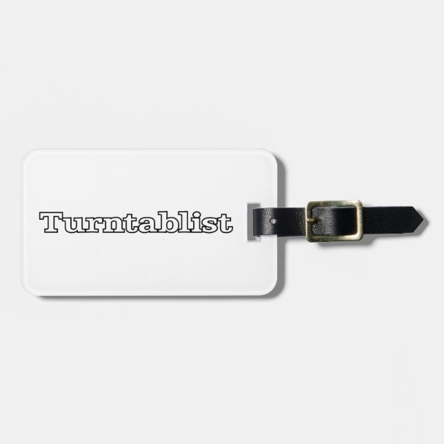 Turntablist Luggage Tag (Front Horizontal)