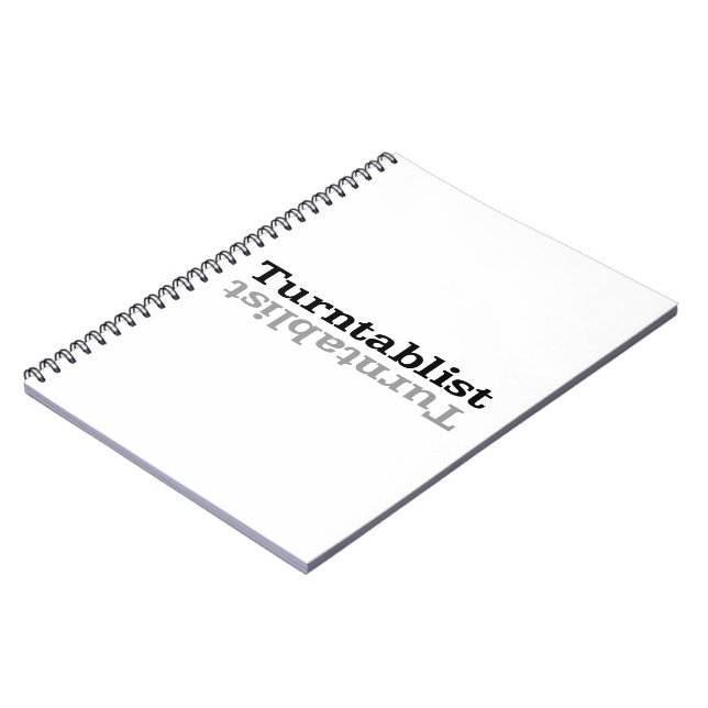 Turntablist ʇsılqɐʇuɹn⊥ notebook (Left Side)