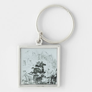 Turpin's Flight Through Edmonton Key Ring