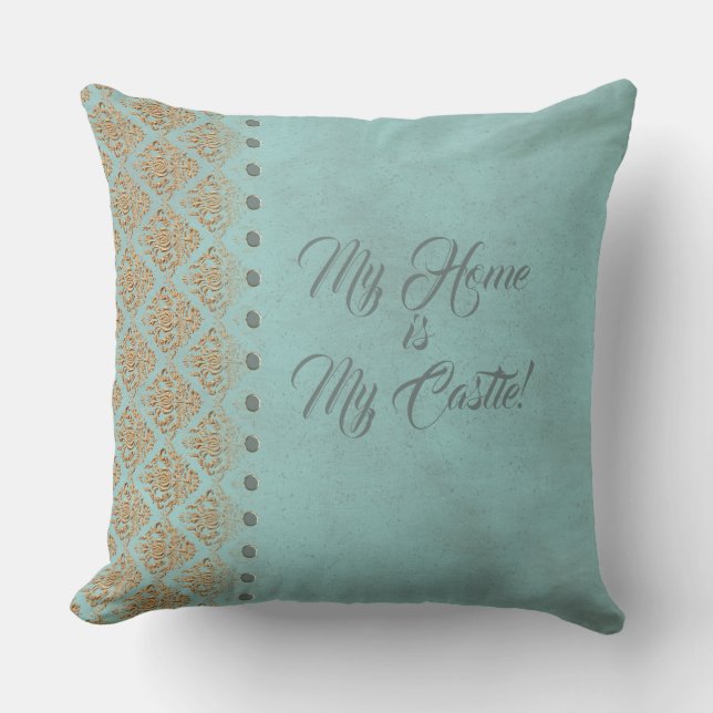 Turqoise Baroque - Pillow (Front)