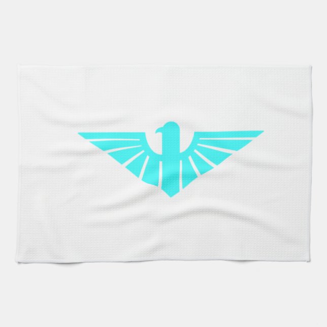 Turqoise Thunderbird Tea Towel (Horizontal)