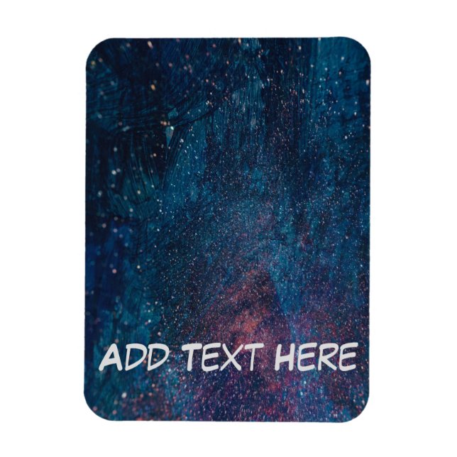 Turqouise Galaxy Paint Sparkles Magnet (Vertical)