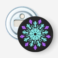 Turquiose and purple neon flower