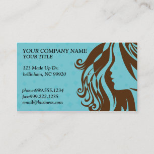 Turquise and Brown Salon Business Card