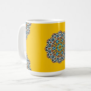 Turquise and Yellow Marble Moroccan Mosaic Coffee Mug