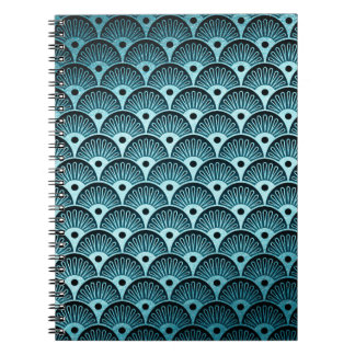 Turquise,art deco,vintage,beautiful,pattern,cute,b notebook