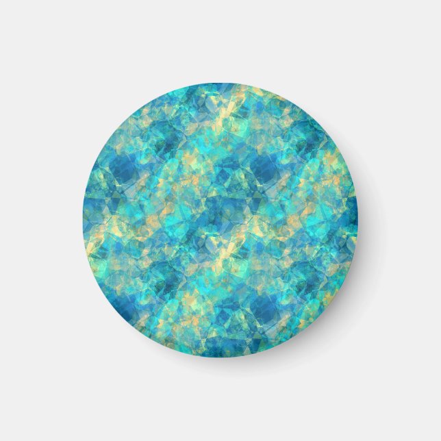 Turquise Crumpled Texture Magnet (Front)