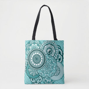 Turquise Mandala Tote