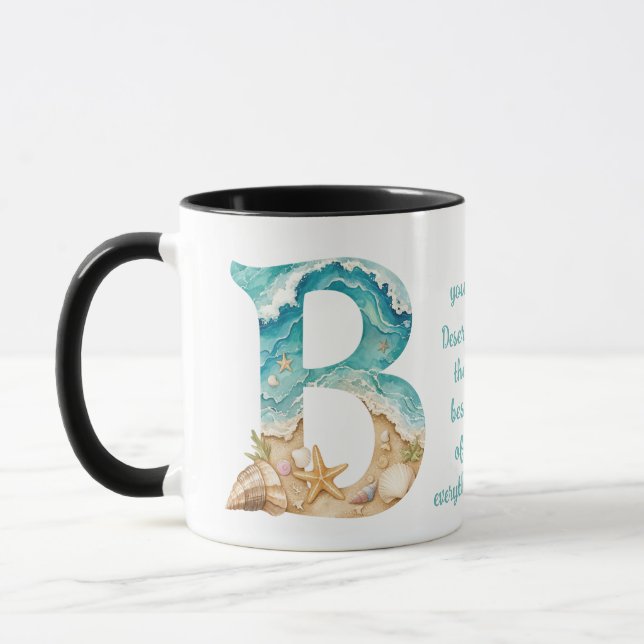 Turquois Beachy Custom Mug (Left)