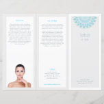 Turquois Mandala Lotus Spa Salon Tri-Fold Brochure<br><div class="desc">Carefully designed spa brochure for you to easily customise.</div>