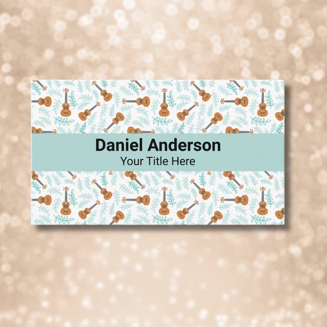 Turquois Ukulele Business Card Guitar and Uke (Creator Uploaded)