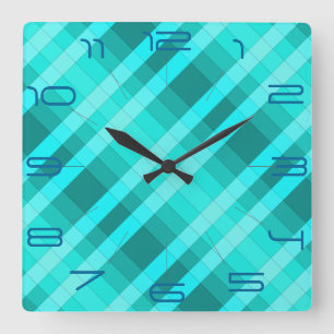 Turquoise 3D Colour Design Wall Clock A