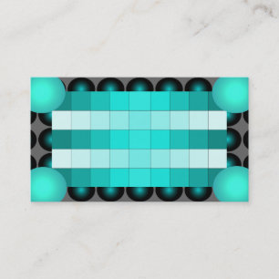 Turquoise 3D Design Business Card Attention Get 4