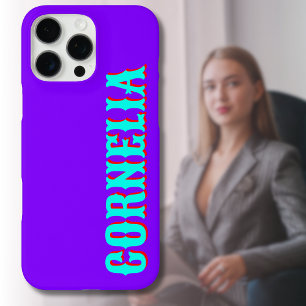 Turquoise 3D Red Modern Name   Funny Neon Indigo iPhone 16 Pro Max Case