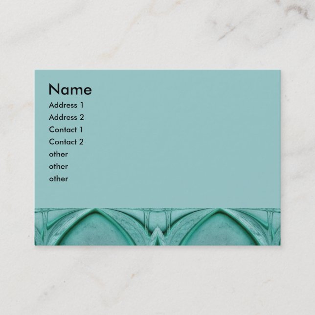 turquoise abstract business card (Front)