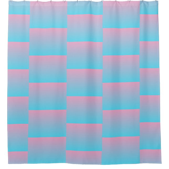 Turquoise abstract pattern Shower Curtain (Front)