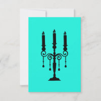 Turquoise and black candelabra