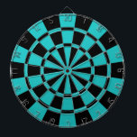 Turquoise And Black Dartboard<br><div class="desc">Turquoise And Black Dart Board</div>