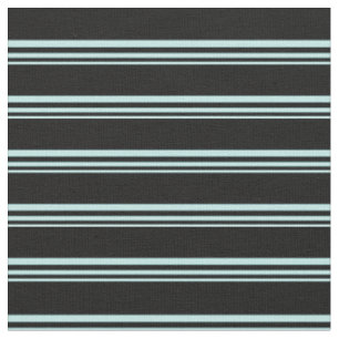 Turquoise and Black Striped Pattern Fabric