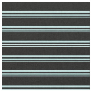 Turquoise and Black Striped Pattern Fabric