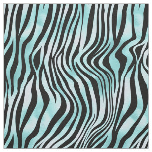 Turquoise and Black Zebra Fabric