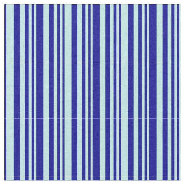 Turquoise and Dark Blue Coloured Stripes Pattern Fabric (Close Up)