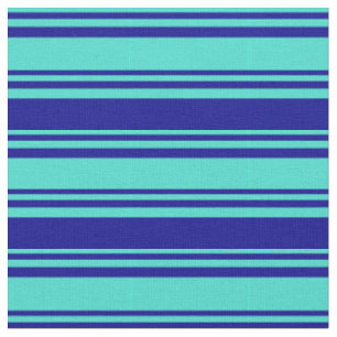 Turquoise and Dark Blue Striped/Lined Pattern Fabric