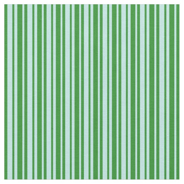 Turquoise and Forest Green Lines/Stripes Pattern Fabric (Close Up)