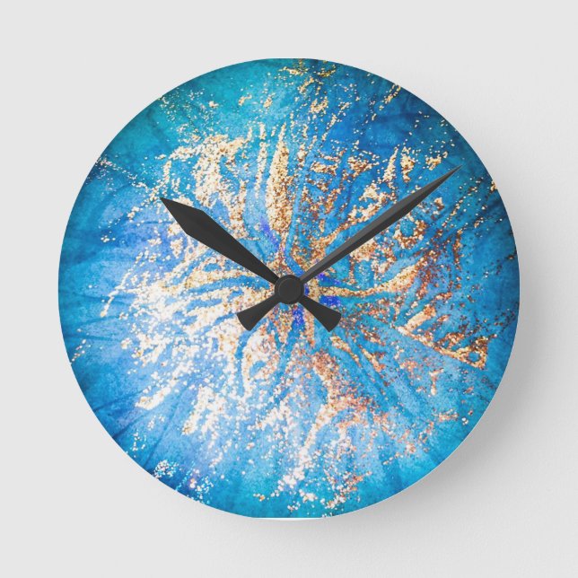 Turquoise and gold clock (Front)