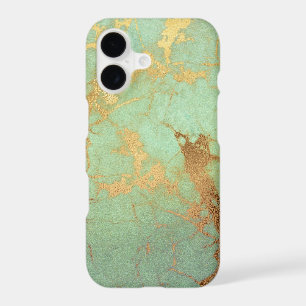 Turquoise and Gold Marble iPhone / iPad case